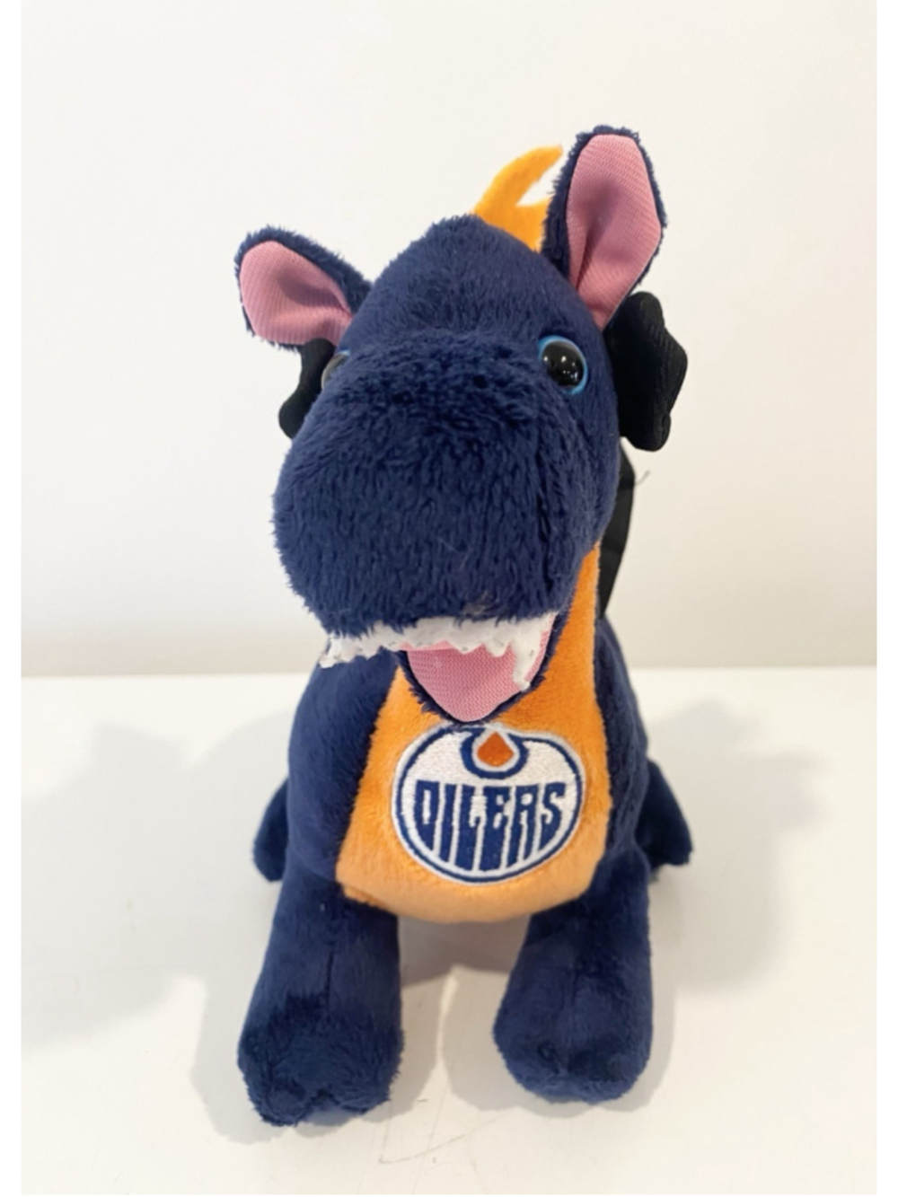 Edmonton Oilers FOCO NHL Dragon Plush 12" Blue Orange Hockey Stuffed Animal